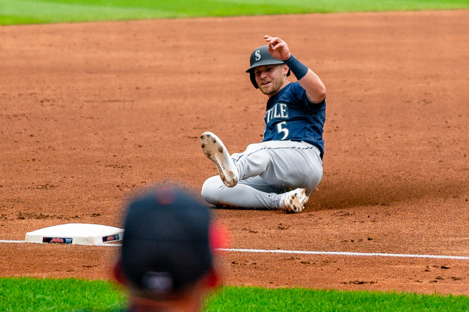 File photo: Jake Bauers at bat during his major league career. The Marina High School graduate was named NLCS MVP on Thursday after Milwaukee completed its sweep of the Dodgers.