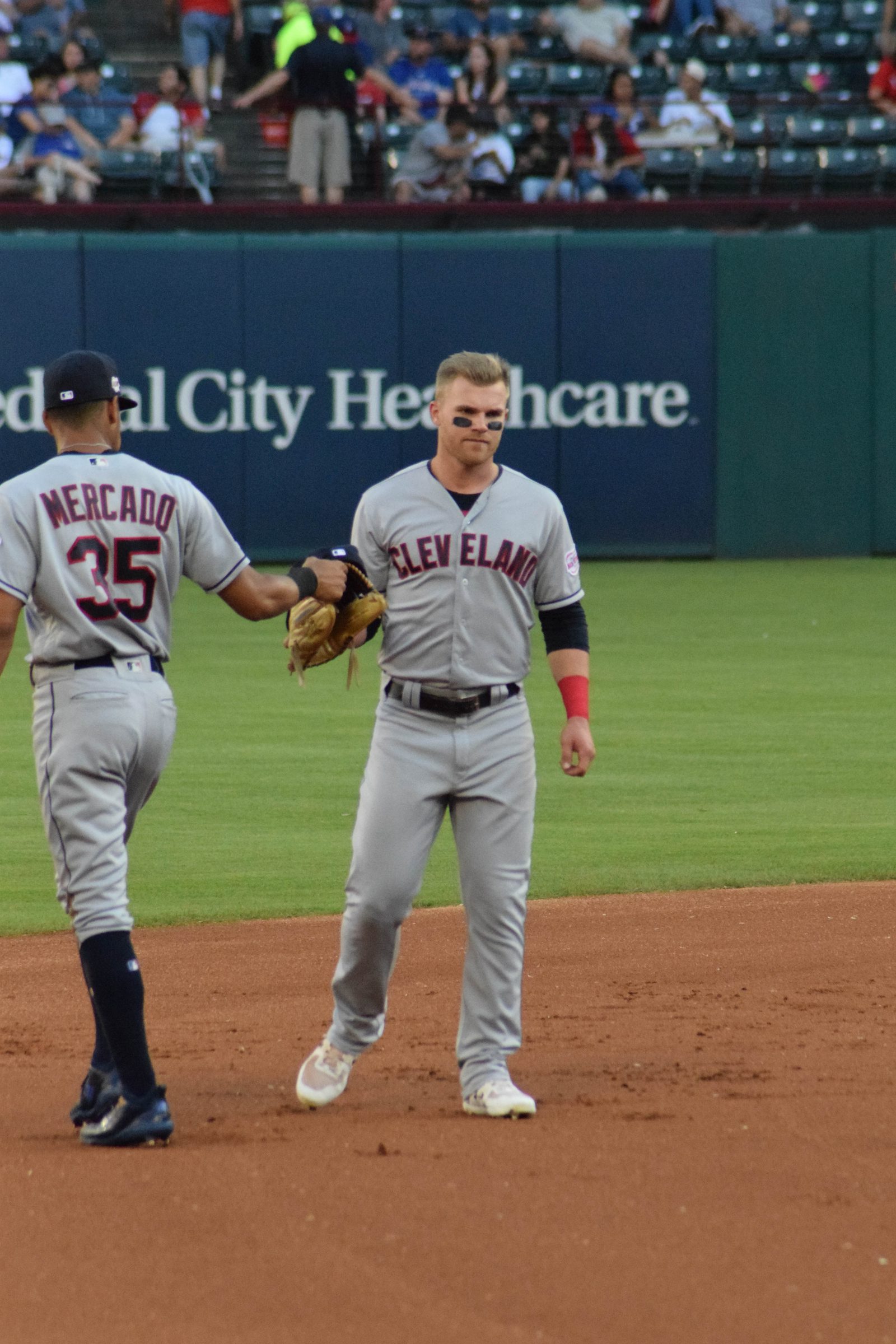 File photo: Bauers on the infield in a Cleveland uniform earlier in his career. He set career highs this season with 26 home runs and 86 RBIs for the Brewers.