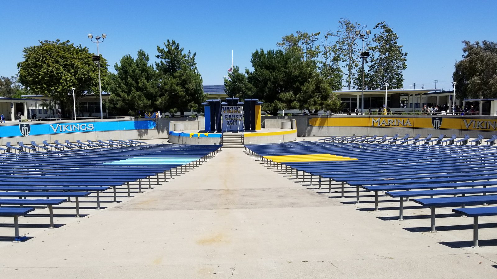 The bowl at Marina High School in Huntington Beach, where Bauers played before he was drafted. He was born in Newport Beach, about 40 miles south of Dodger Stadium.