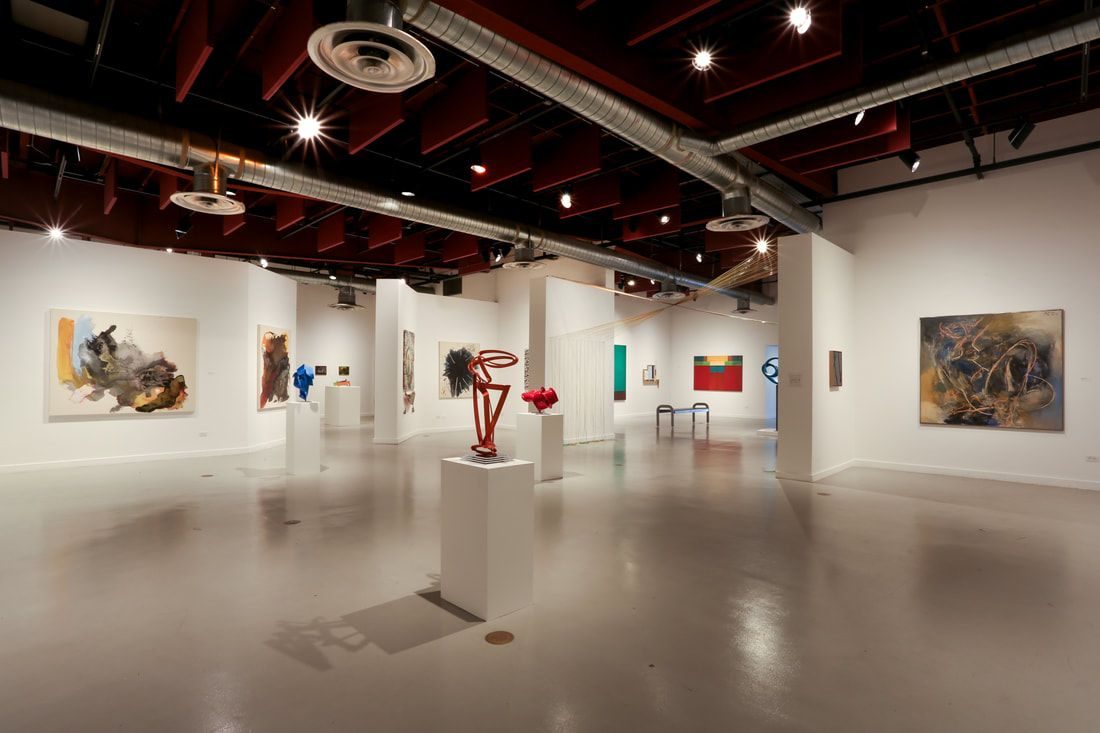 Inside a gallery at the Huntington Beach Art Center. Admission to the Make it Home exhibition is free.