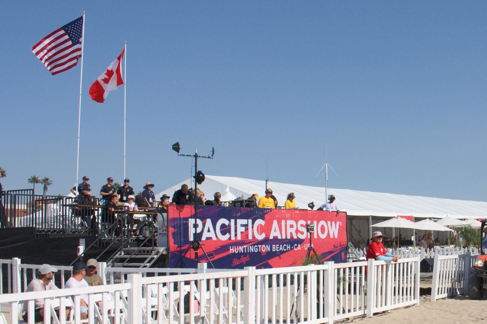 Crowds on the beach for the 2021 Pacific Airshow. Organizers describe the event as the largest airshow in the United States by attendance.
